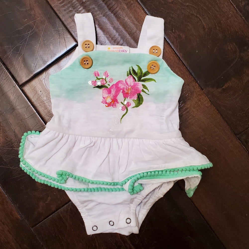 Masala Kids Baby Orchid One Piece Onesie